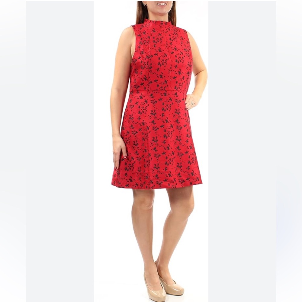 Kensie Red Floral Dress Size L New With Tag
